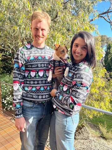 Matching christmas jumpers for dog and owner top