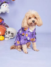 Load image into Gallery viewer, Spooky Halloween Pet Hoodie – Purple Trick-or-Treat Edition
