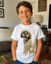 Load image into Gallery viewer, Kids Personalised Dog Photo T-Shirt