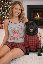 Load image into Gallery viewer, Ladies Matching Dog and Owner Pyjamas Short - Merry Christmas!
