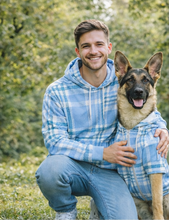 Load image into Gallery viewer, Matching Dog and Owner Hoodies - Blue Plaid