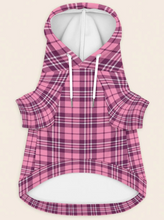Load image into Gallery viewer, Matching Dog and Owner Hoodies: Pink Plaid