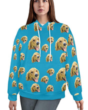 Load image into Gallery viewer, Dog Photo Personalised Hoodie Womens