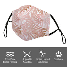 Load image into Gallery viewer, "Flowers" Custom Black Straps Adjustable Face Cover with Filters Non-medical