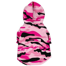 Load image into Gallery viewer, Dog Hoodie Pink Camo