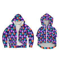Load image into Gallery viewer, Matching Dog and Owner Hoodies - Purple Pineapple Pawty