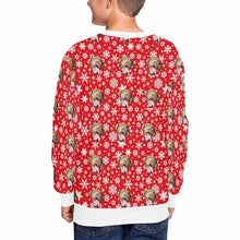 Load image into Gallery viewer, Kids Your Dogs Face Ugly Christmas Sweater