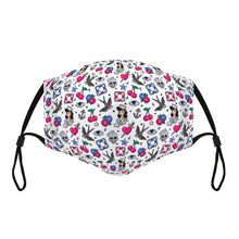 Load image into Gallery viewer, Matching Face Mask and Dog Bandana - Rockabilly Babies