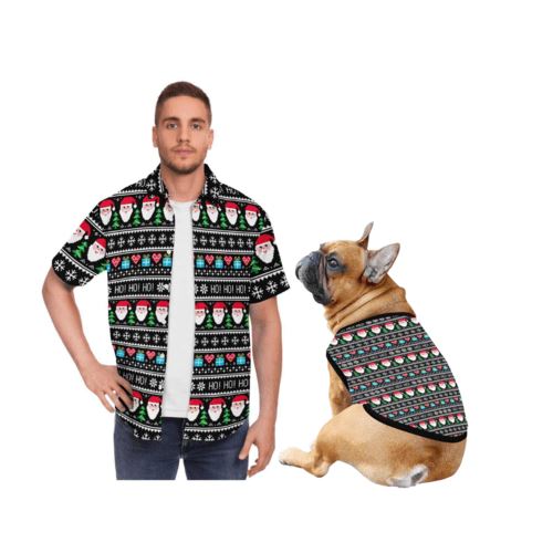 Matching Dog and Owner - Santa's BBQ Shirt Set