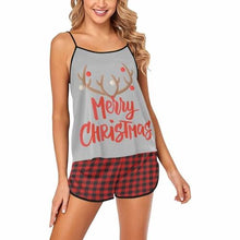 Load image into Gallery viewer, Ladies Matching Dog and Owner Pyjamas Short - Merry Christmas!