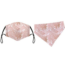 Load image into Gallery viewer, Face Mask and Dog Bandana - Pink Palms