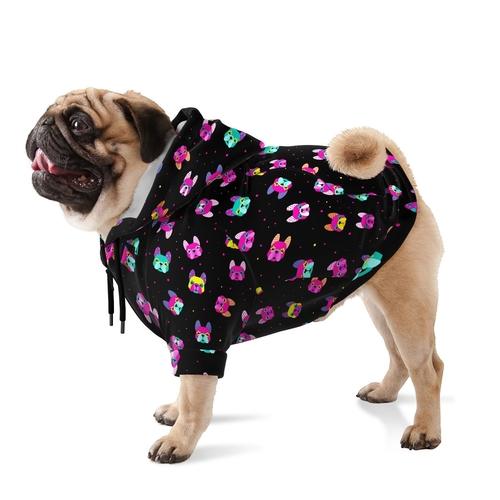 Neon Pup Pawty Dog Hoodie