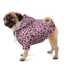 Load image into Gallery viewer, Pink Cheetah Print Dog Hoodie