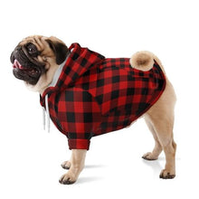 Load image into Gallery viewer, Red Flanno Dog Hoodie