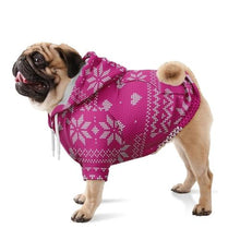 Load image into Gallery viewer, Ugly Christmas Sweater Dog Hoodie pink