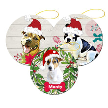 Load image into Gallery viewer, Your Dog Personalised Porcelain Christmas Ornament