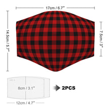 Load image into Gallery viewer, Custom face mask Australia Red Flannel