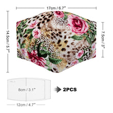 Load image into Gallery viewer, "Flowers" Custom Black Straps Adjustable Face Cover with Filters Non-medical
