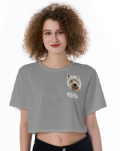 Load image into Gallery viewer, Women&#39;s Custom Dog Photo Crop Top

