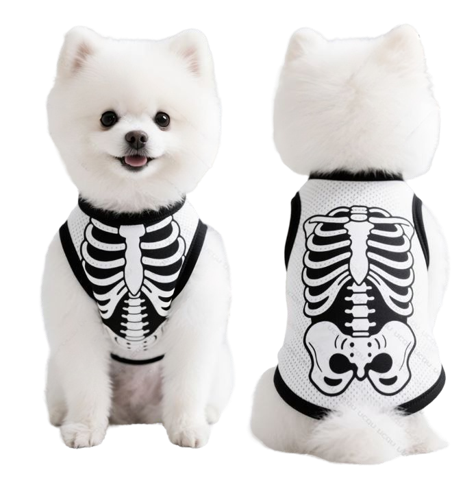 Spooky Pup Skeleton Vest