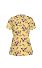 Load image into Gallery viewer, Womens Custom Dog Photo T-Shirt | Flamingo Power
