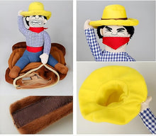 Load image into Gallery viewer, Cowboy Rider Halloween Dog Costume
