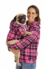Load image into Gallery viewer, Matching Dog and Owner Hoodies: Pink Plaid
