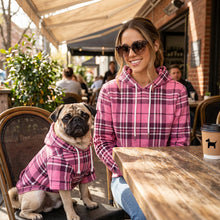 Load image into Gallery viewer, Matching Dog and Owner Hoodies | Pink Plaid
