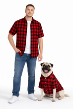 Load image into Gallery viewer, Matching Dog and Owner Shirt - Red Flannel
