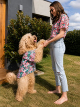 Load image into Gallery viewer, Matching Dog and Owner Hawaiian Shirts | Flamingos in Paradise
