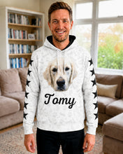 Load image into Gallery viewer, Personalised Pet Photo Hoodie – Stars
