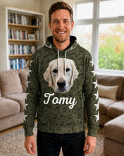 Load image into Gallery viewer, Personalised Pet Photo Hoodie – Stars

