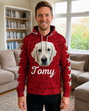 Load image into Gallery viewer, Personalised Pet Photo Hoodie – Stars
