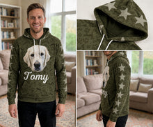 Load image into Gallery viewer, Personalised Pet Photo Hoodie – Stars
