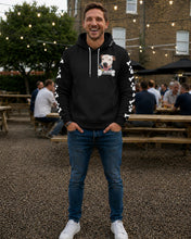 Load image into Gallery viewer, Personalised Pet Photo Hoodie with Paw Prints &amp; Bones
