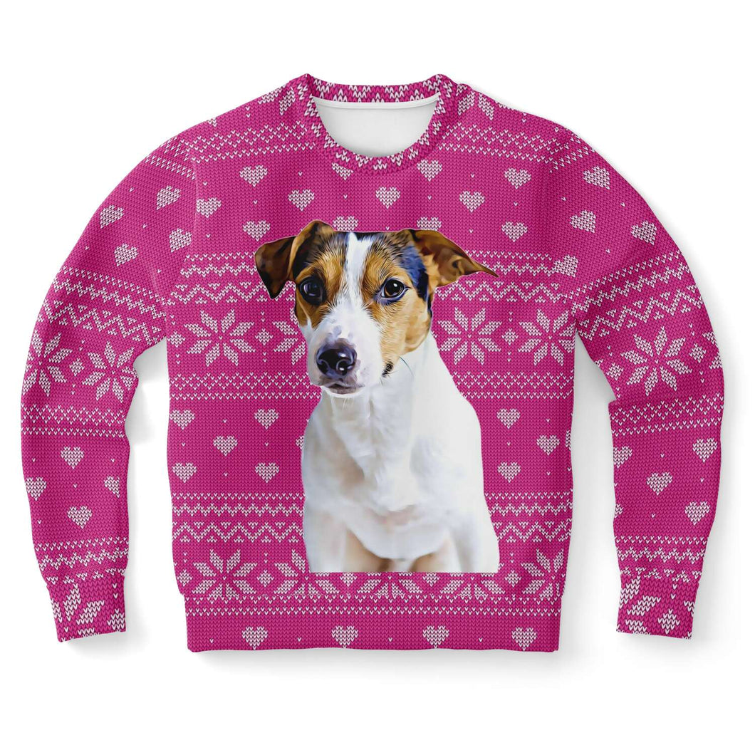 Your Dog Ugly Christmas Sweater - Pink