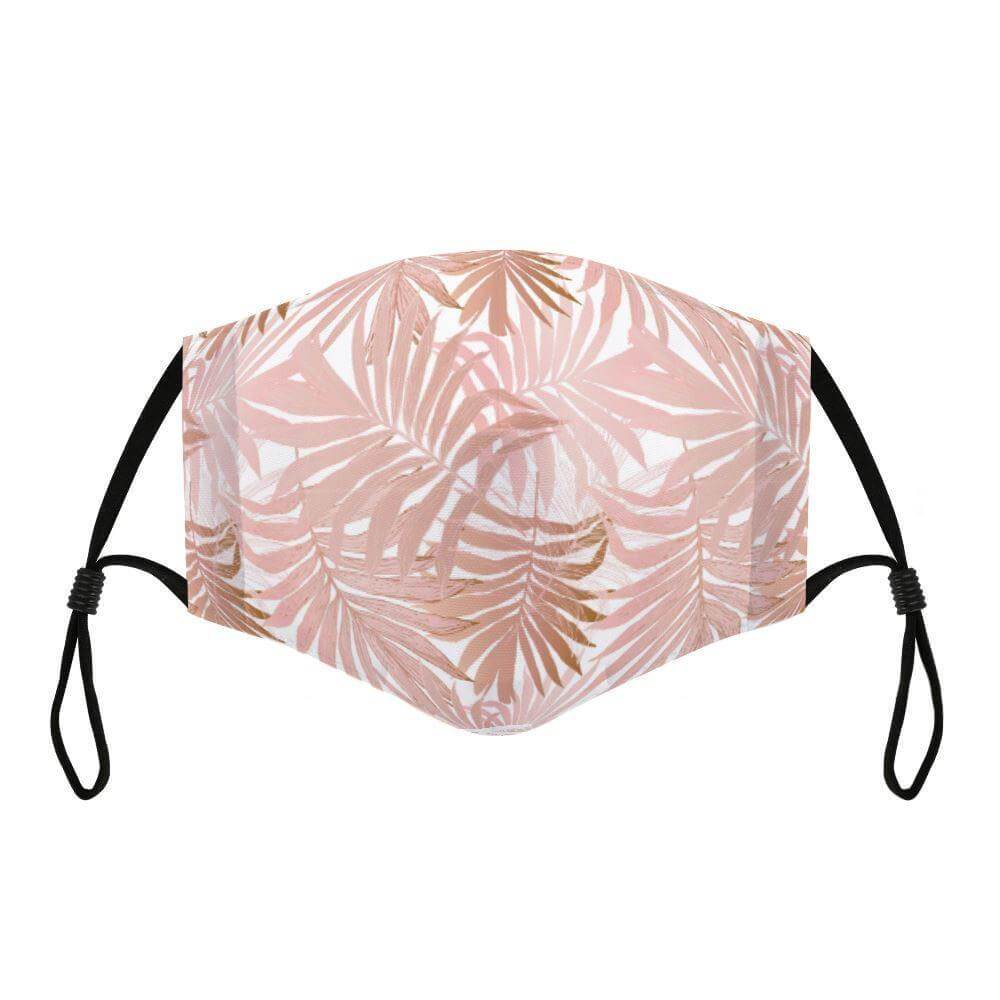 Face Mask and Dog Bandana - Pink Palms