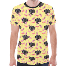 Load image into Gallery viewer, Mens Dog Photo T-Shirt - Flamingo Power
