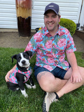 Load image into Gallery viewer, Matching Dog and Owner Shirts - Flamingos in Paradise
