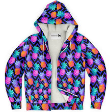 Load image into Gallery viewer, Matching Dog and Owner Hoodies - Purple Pineapple Pawty
