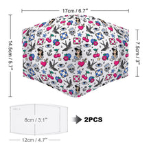 Load image into Gallery viewer, Matching Face Mask and Dog Bandana - Rockabilly Babies
