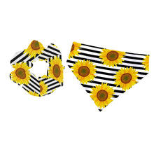 Load image into Gallery viewer, Matching Scrunchie and Bandana - Sunflowers
