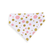 Load image into Gallery viewer, Face Mask and Dog Bandana - Pink and Gold Polka Dots
