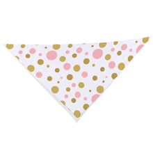 Load image into Gallery viewer, Face Mask and Dog Bandana - Pink and Gold Polka Dots
