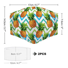 Load image into Gallery viewer, Matching Face Mask and Dog Bandana - Pineapples in Summer
