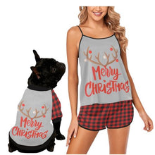 Load image into Gallery viewer, Ladies Matching Dog and Owner Pyjamas Short - Merry Christmas!
