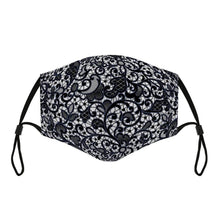 Load image into Gallery viewer, Face Mask and Dog Bandana - Navy Lace
