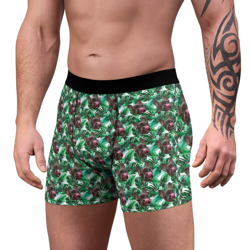Personalised Dog Photo Boxer Shorts for Men - Tropic Like It's Hot!