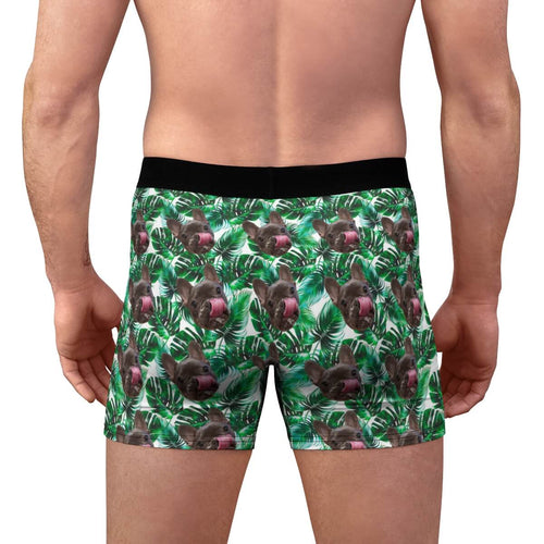 Personalised Dog Photo Boxer Shorts for Men - Tropic Like It's Hot!