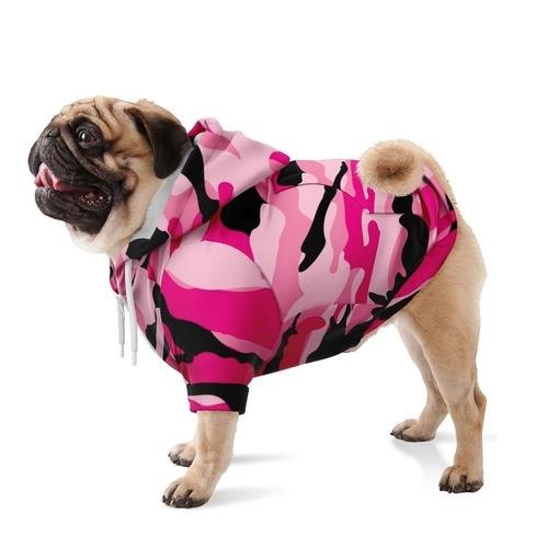 Pink Camo Dog Hoodie